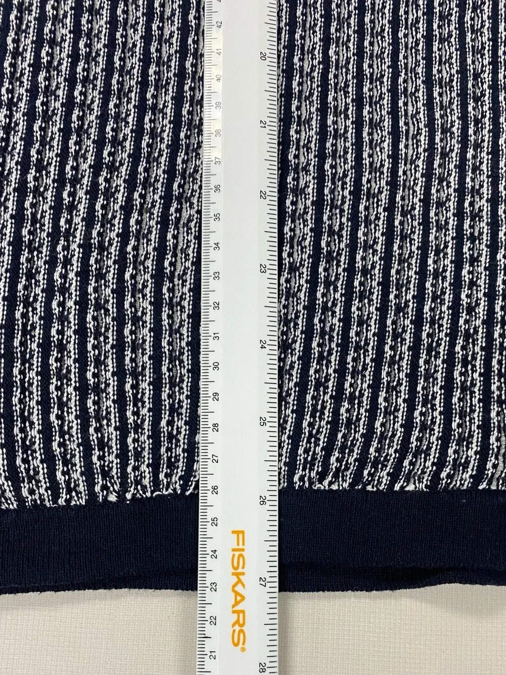 Threadbare Men’s XL Navy & White Textured Knit Button Front Polo Sweater Shirt